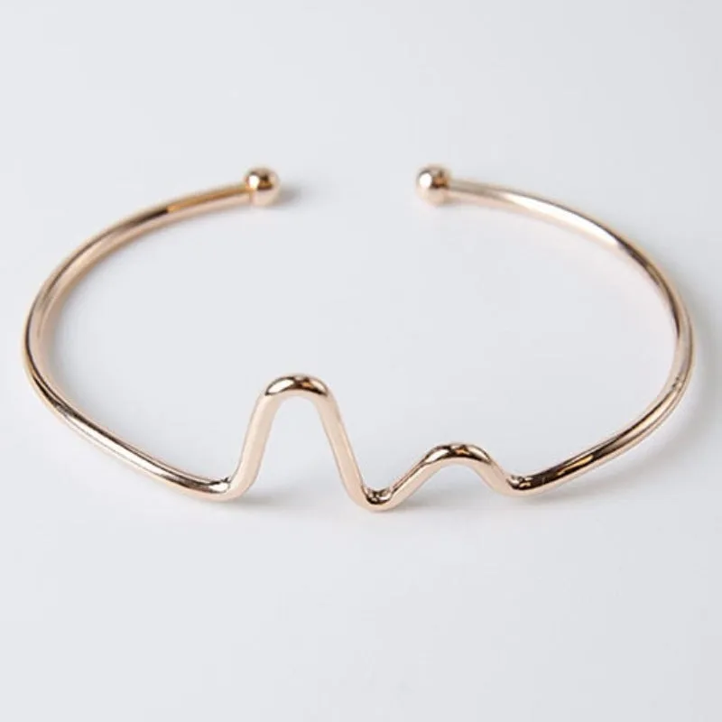 Leaf Arrow Triangle Heart Bracelet Bangle For Women Jewelry