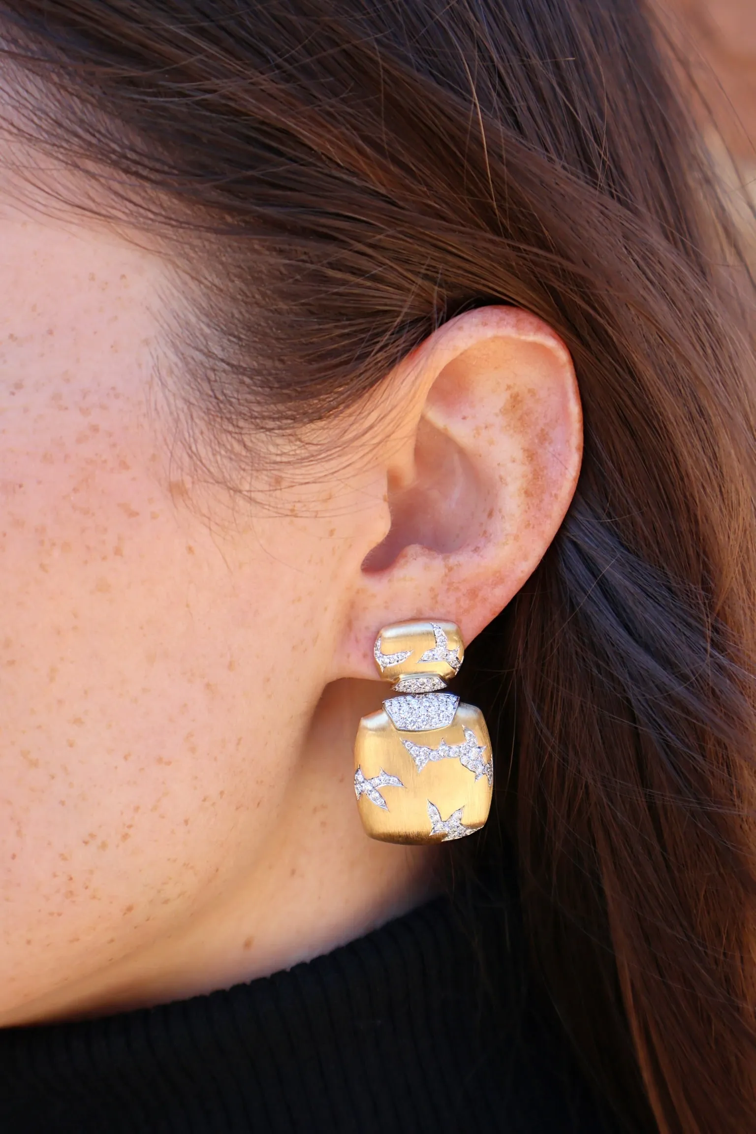 Lightening In A Square Earrings