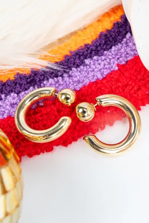 Lillian 30mm Goldtone Jacket Earrings