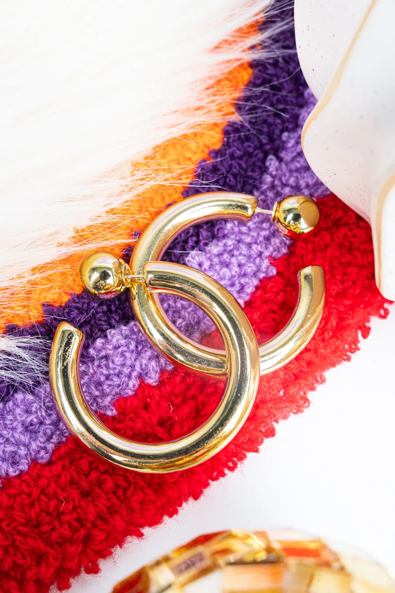 Lillian 40mm Goldtone Jacket Earrings