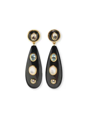 Lizzie Fortunato Torre Earrings in Midnight Sparkle