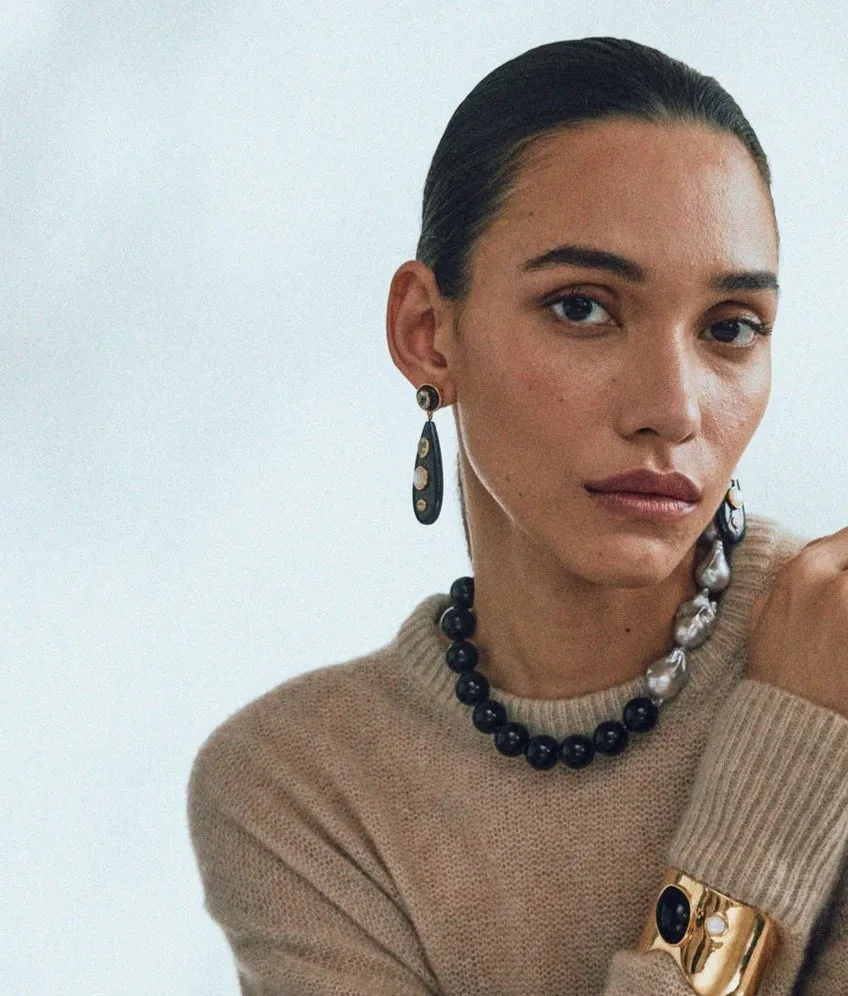 Lizzie Fortunato Torre Earrings in Midnight Sparkle