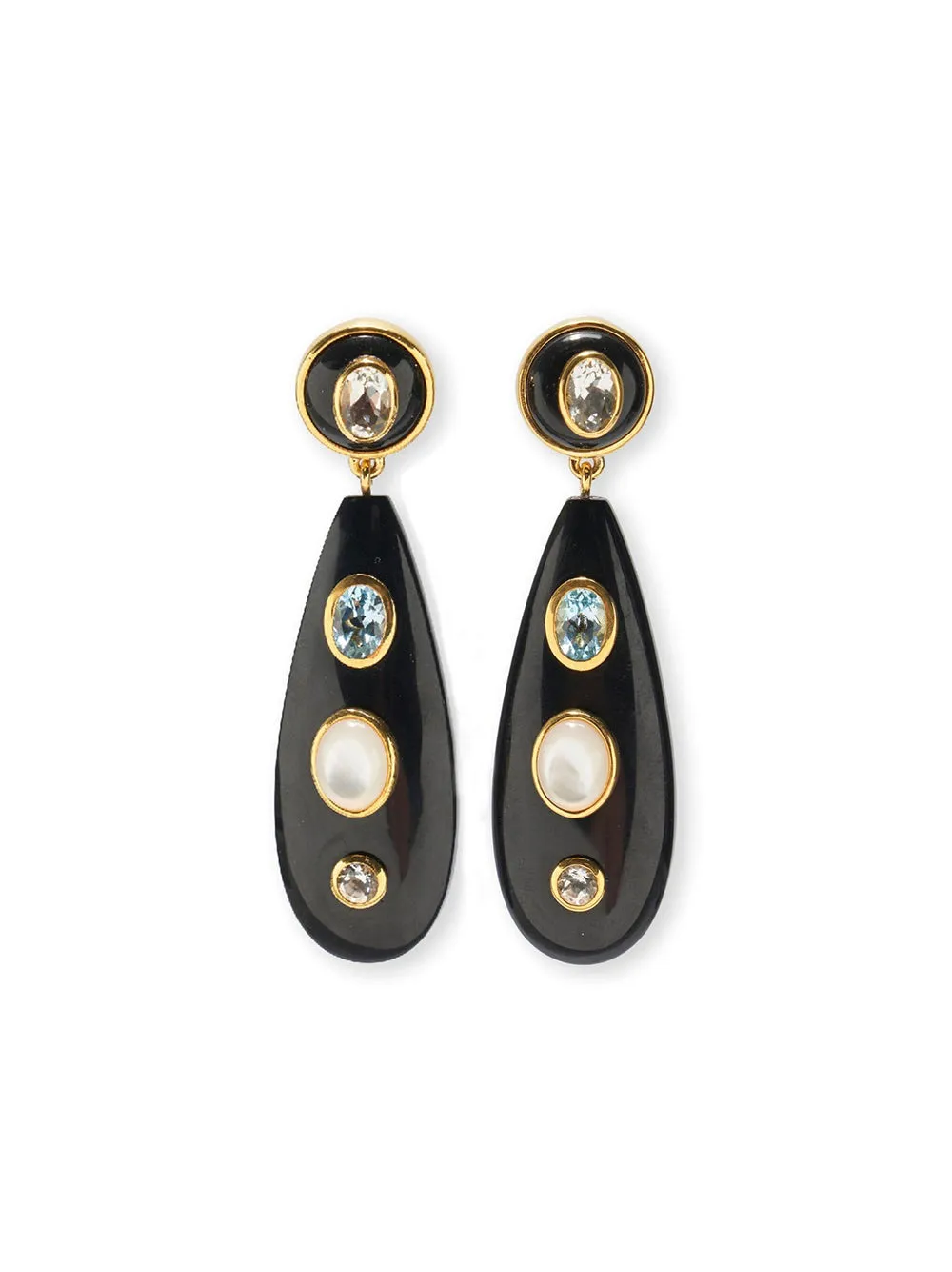Lizzie Fortunato Torre Earrings in Midnight Sparkle