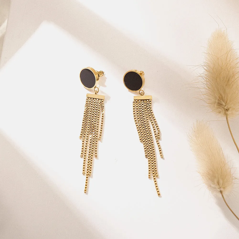 Long Tassel Drop Earrings