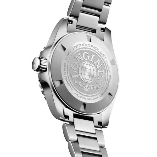 Longines Hydroconquest Gmt Sunray Black Dial Men 41mm