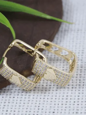 Love Embrace Women's Square Hoop Earrings