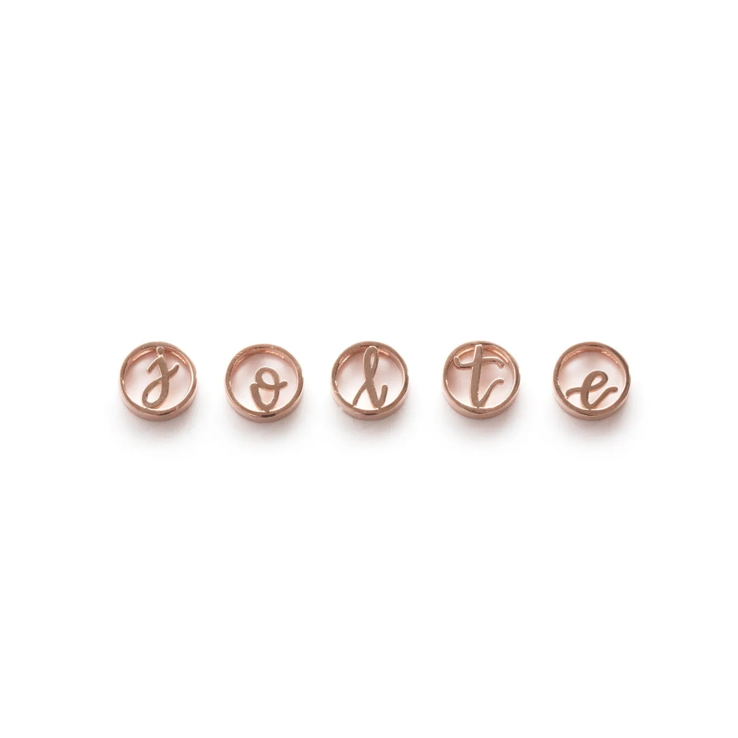 Love Letter Disc Necklace (Rose Gold)