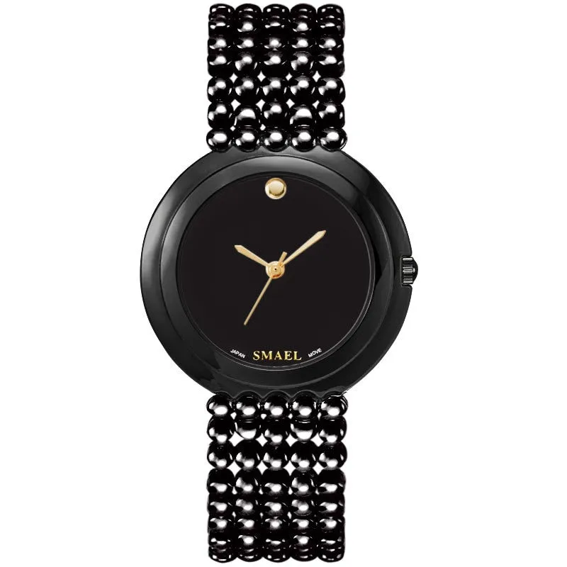 Luxury SMAEL Fashion Ladies Watch Rose Gold Women Watches Elegant Minimalism Bracelets Casual Black Female Clock montre femme