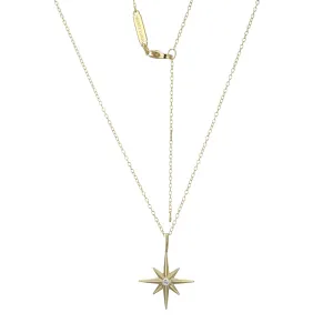 M by Monte Luna LG Diamond North Star Pendant Necklace in 18K Yellow Gold/Rhodium Plated Sterling Silver