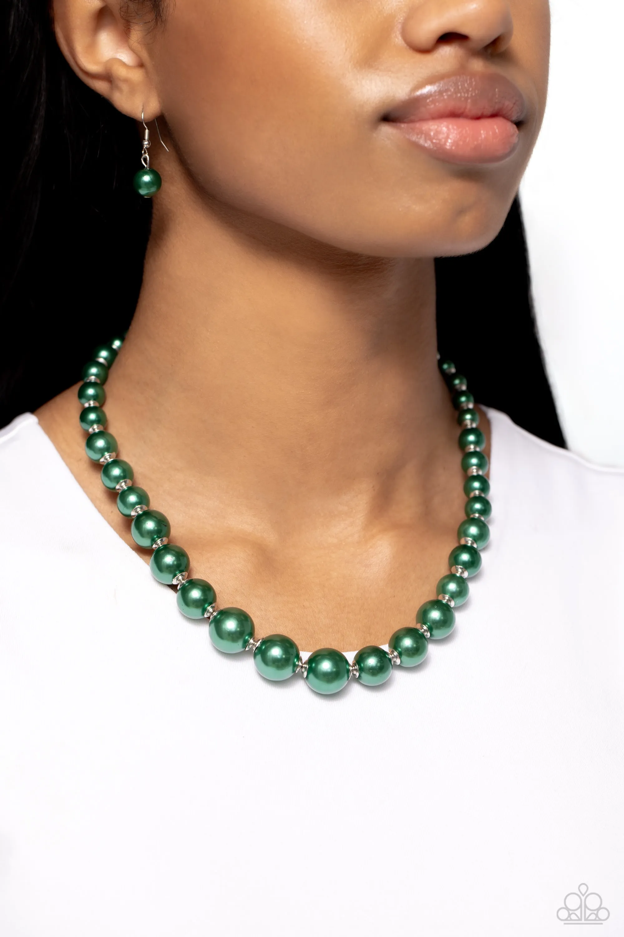 Manhattan Mogul - Green (Pearl) Necklace