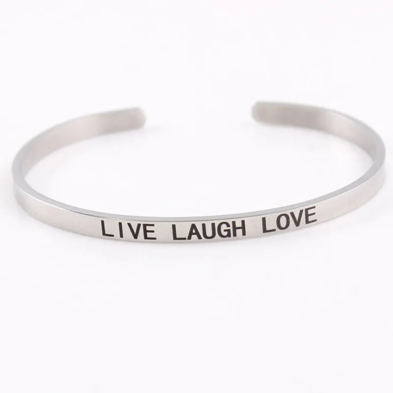 Mantra Bracelet With Inspirational Quotes