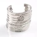 Mantra Bracelet With Inspirational Quotes