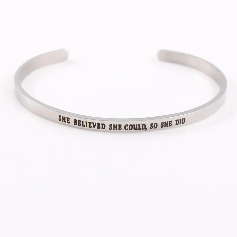 Mantra Bracelet With Inspirational Quotes