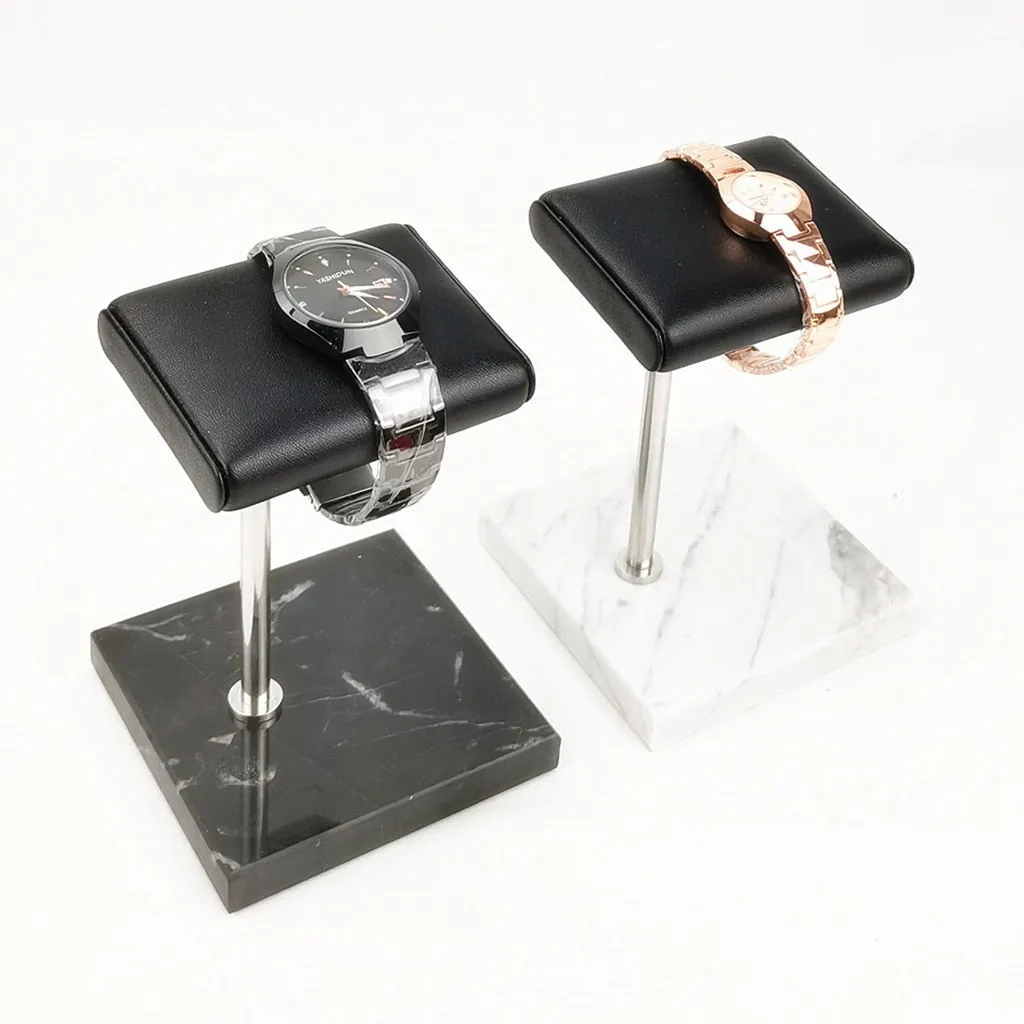 Marble and PU Leather Watch Holder Stand Watch Display Case