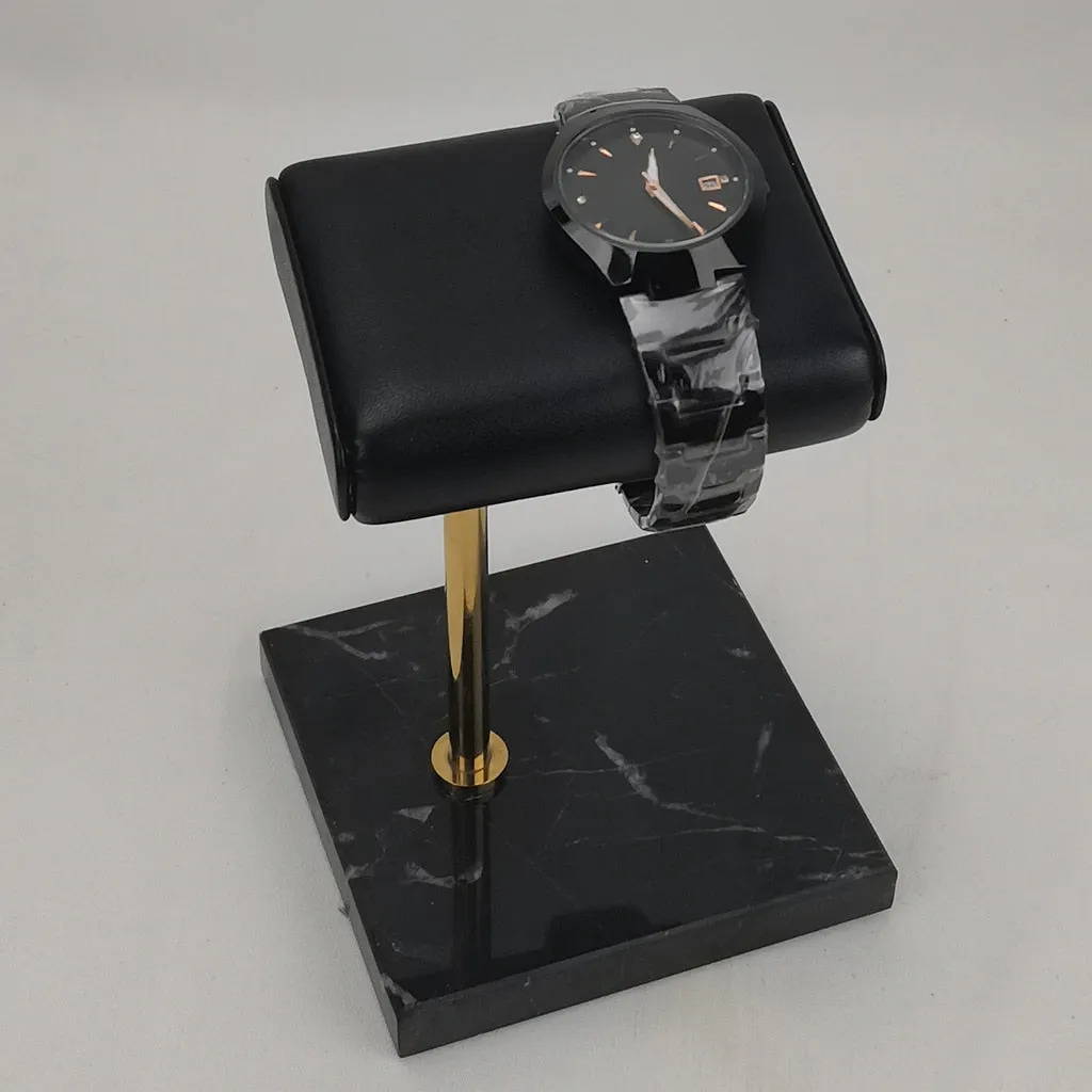 Marble and PU Leather Watch Holder Stand Watch Display Case