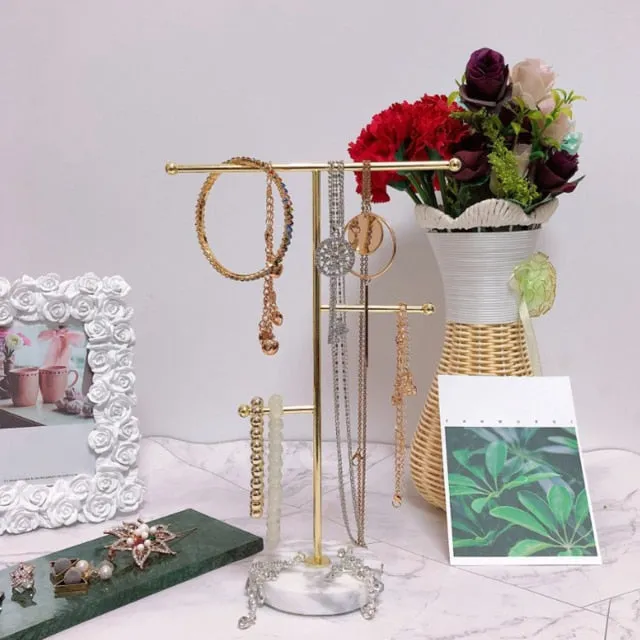 Marble and PU Leather Watch Holder Stand Watch Display Case