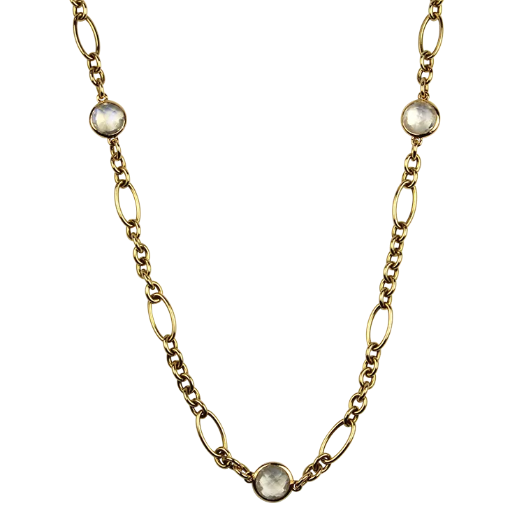 Mark Henry 18k Yellow Gold Moonstone Necklace