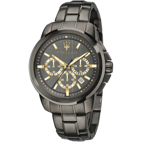 Maserati Successo Grey Stainless Steel Grey Dial Quartz Watch for Gents - R8873621007