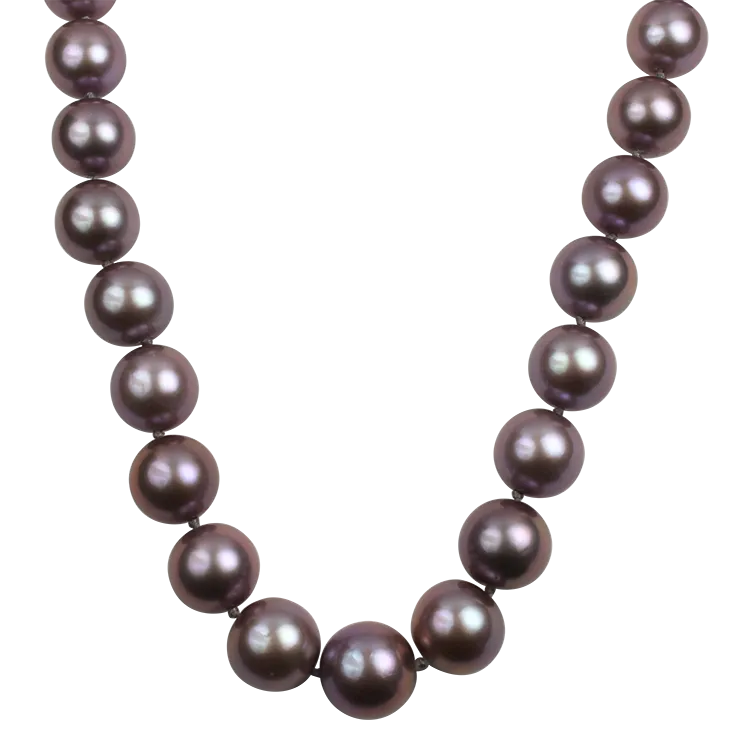 Mastoloni 18k White Gold Pink Pearl Necklace 18"
