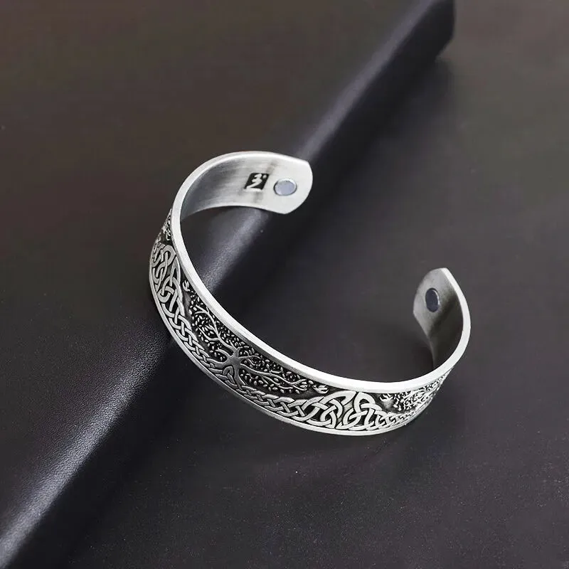Matte Copper Magnetic Bracelet Men\\\\'s Arthritis Adjustable High Magnet Men\\\\'s Cuff Bracelet Magnetic Health Jewelry