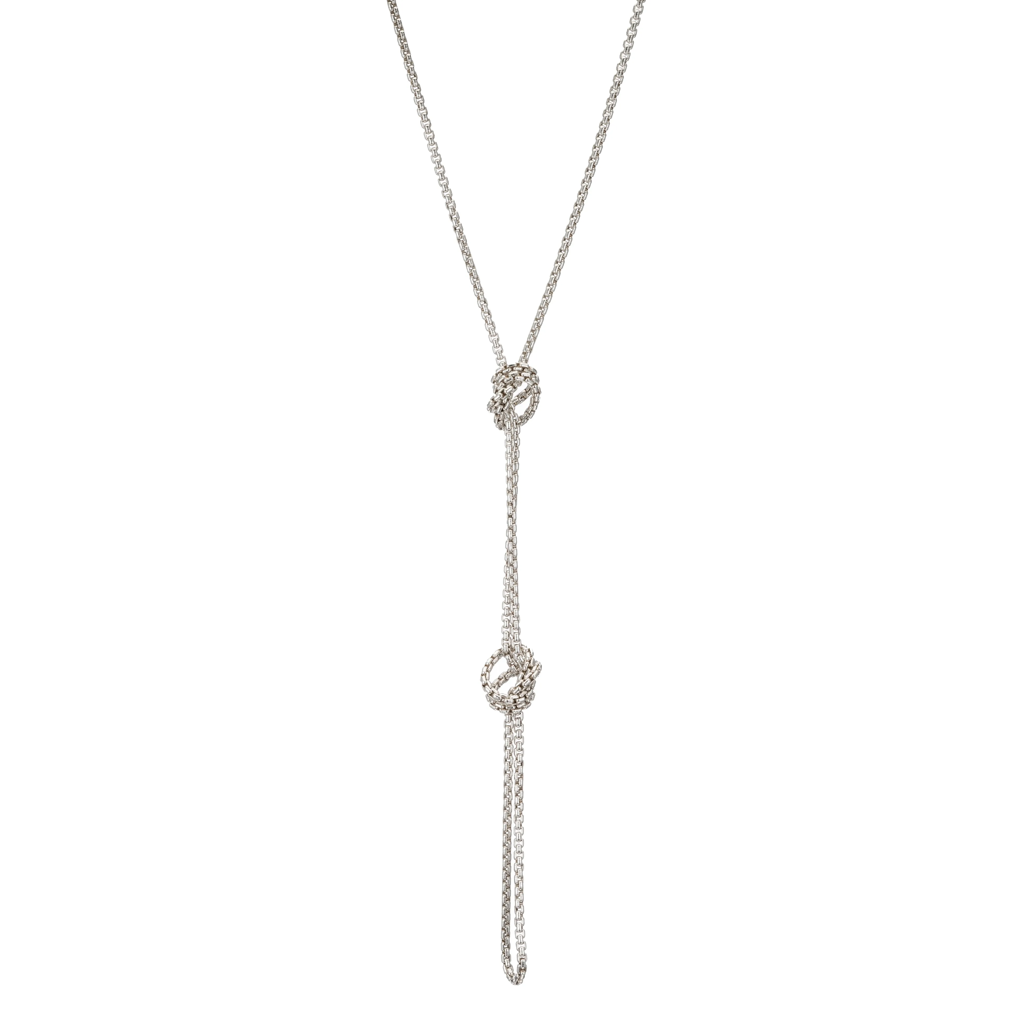 Medium Box Chain Necklace - Sterling Silver