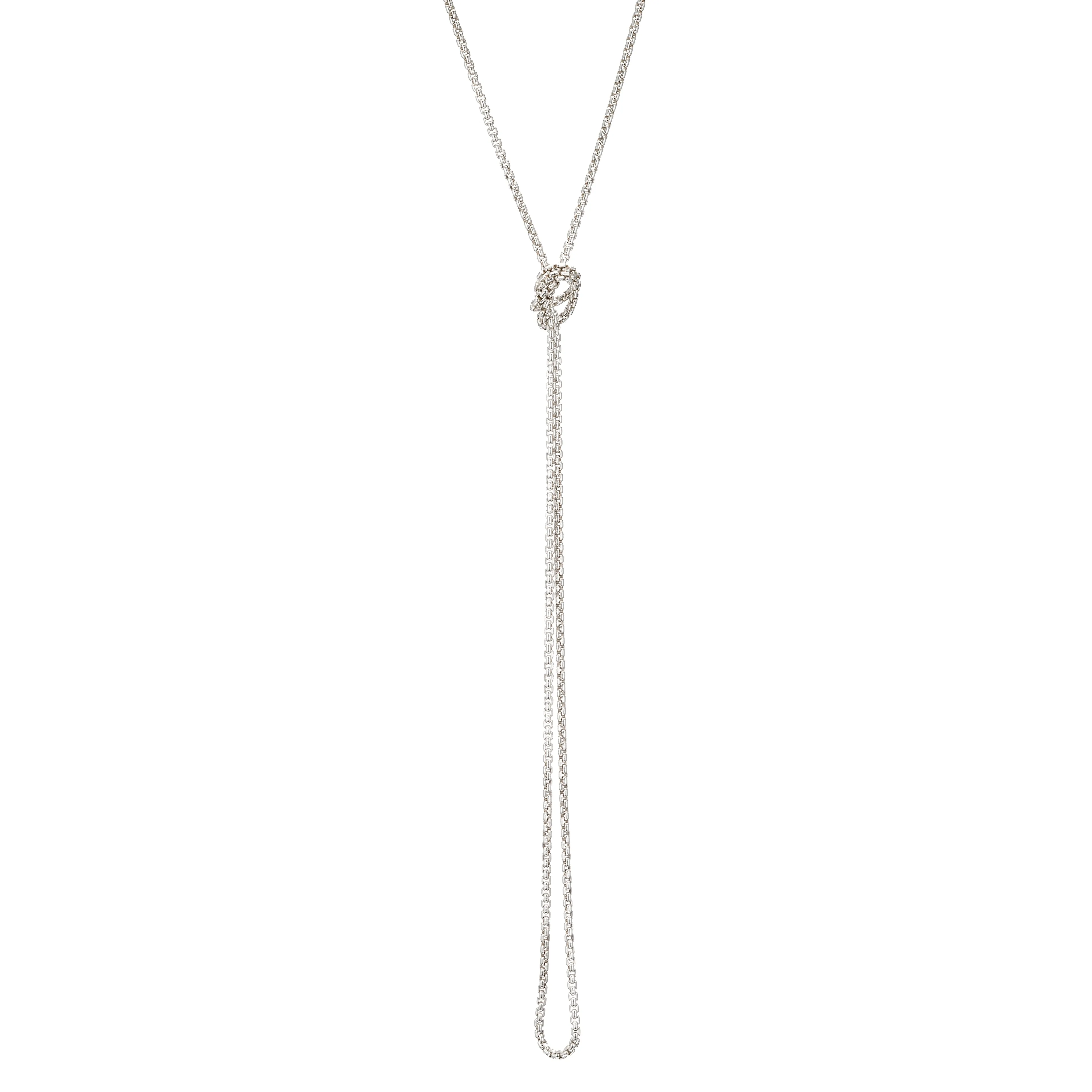 Medium Box Chain Necklace - Sterling Silver