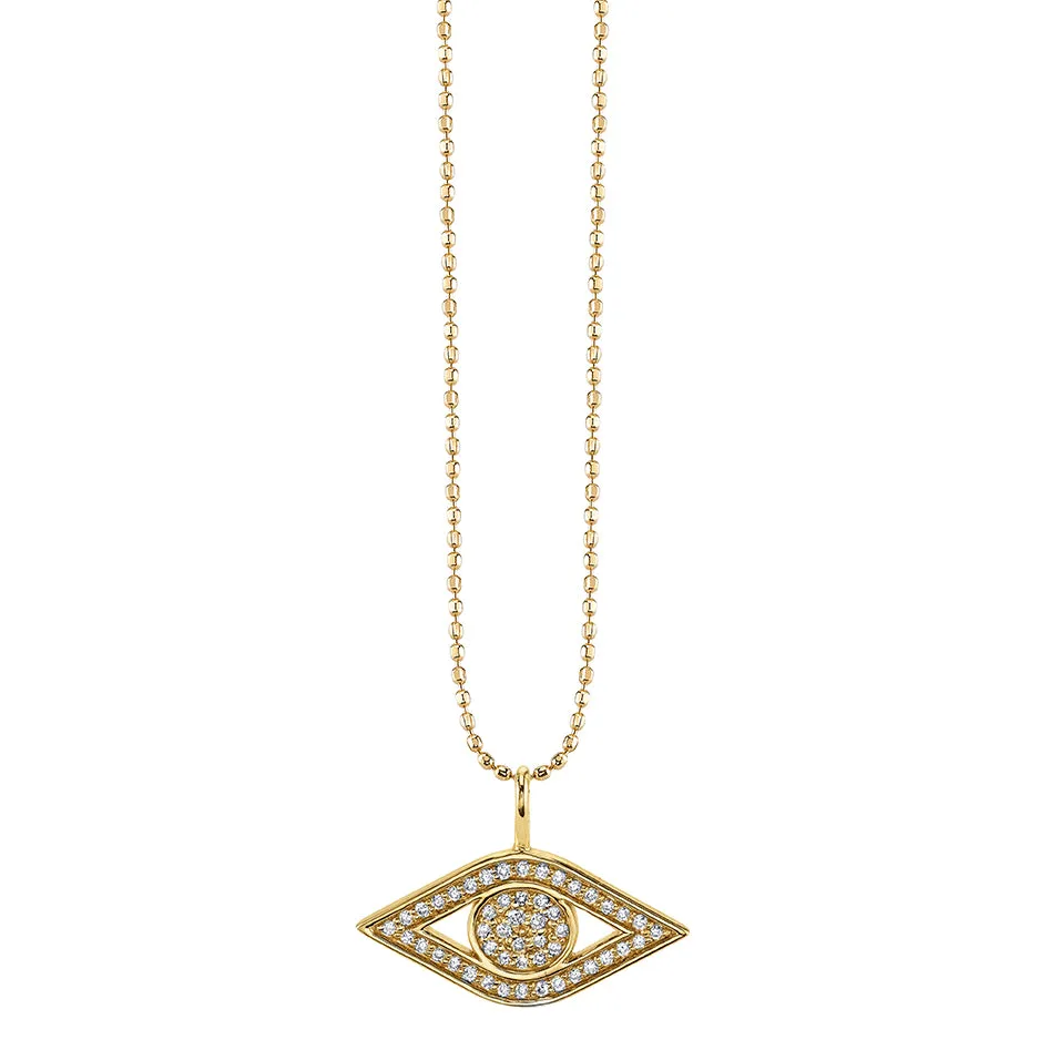 Men's Collection Gold & Diamond Small Eye Charm