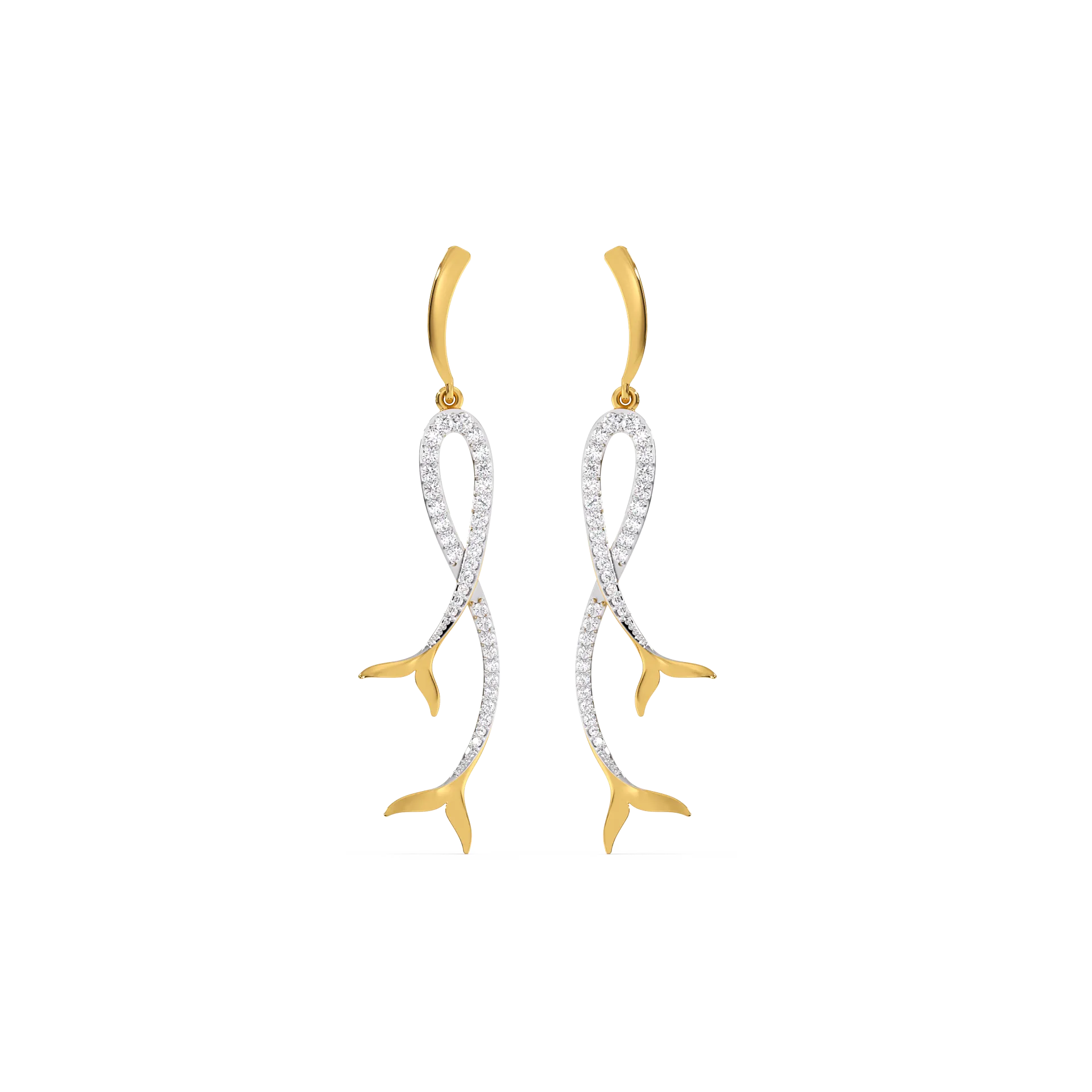 Mermaid Lure Drop - Lab Grown Diamond Earrings