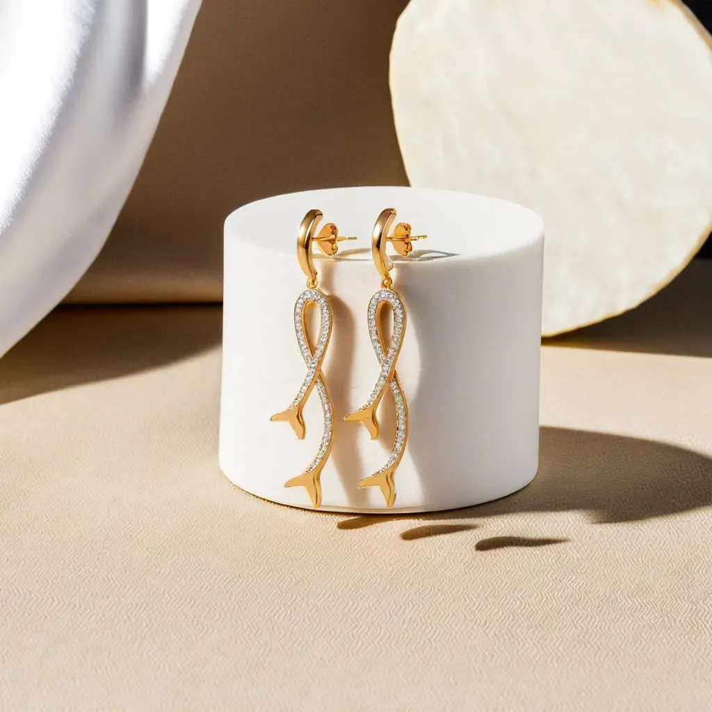 Mermaid Lure Drop - Lab Grown Diamond Earrings
