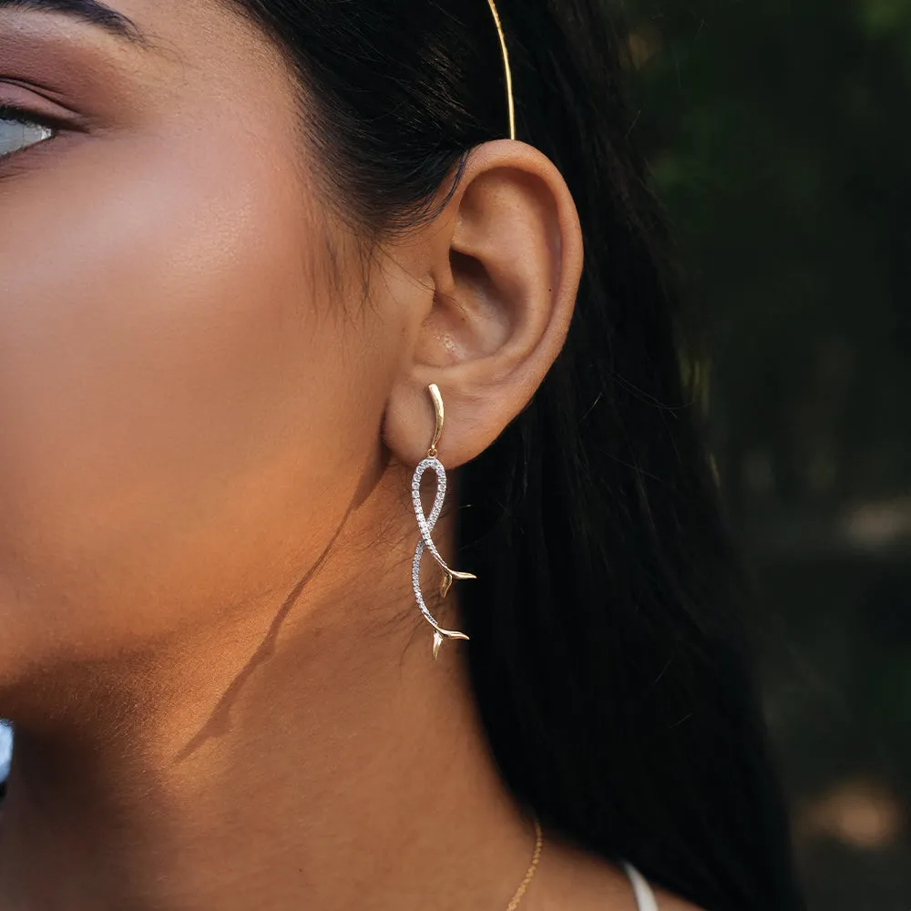 Mermaid Lure Drop - Lab Grown Diamond Earrings