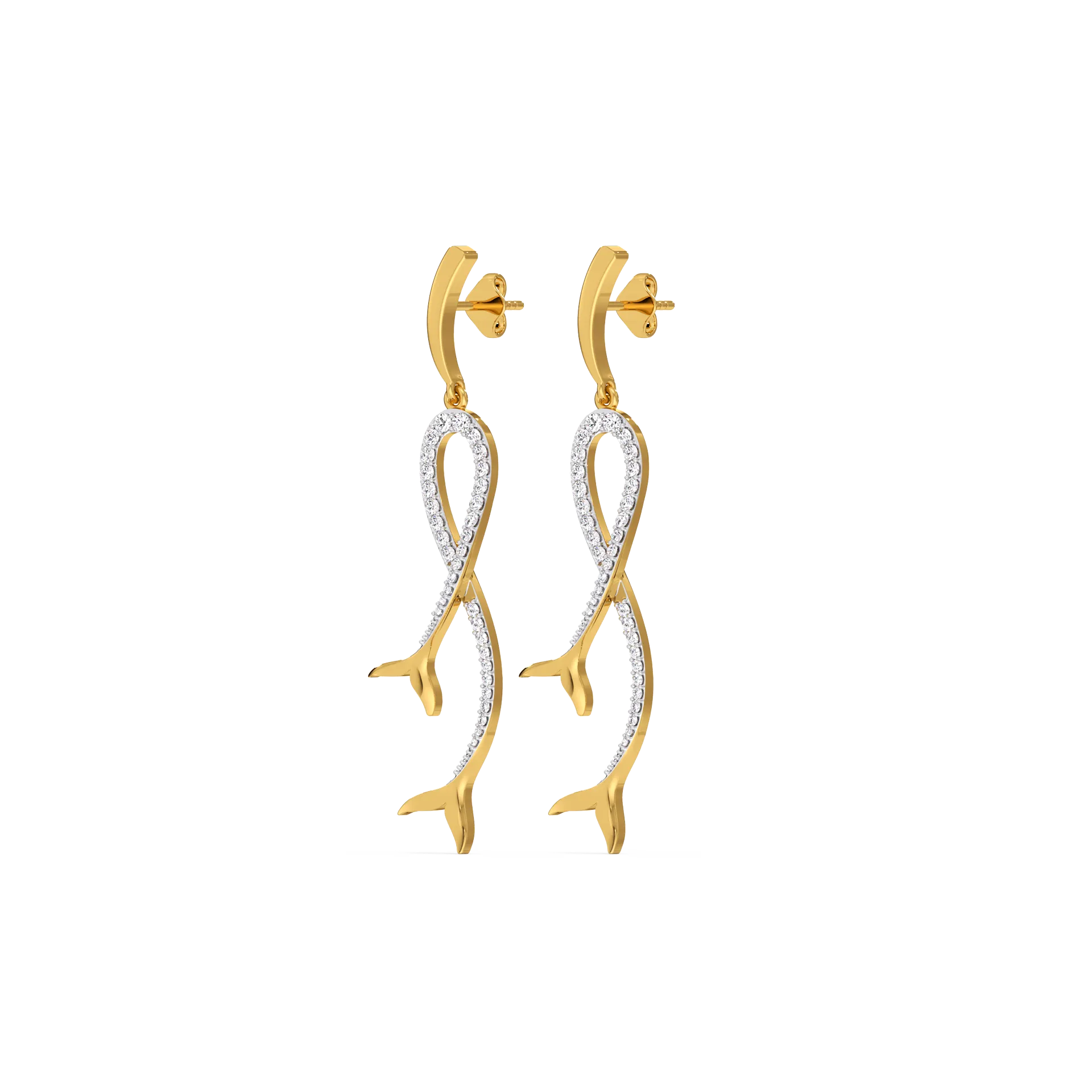 Mermaid Lure Drop - Lab Grown Diamond Earrings