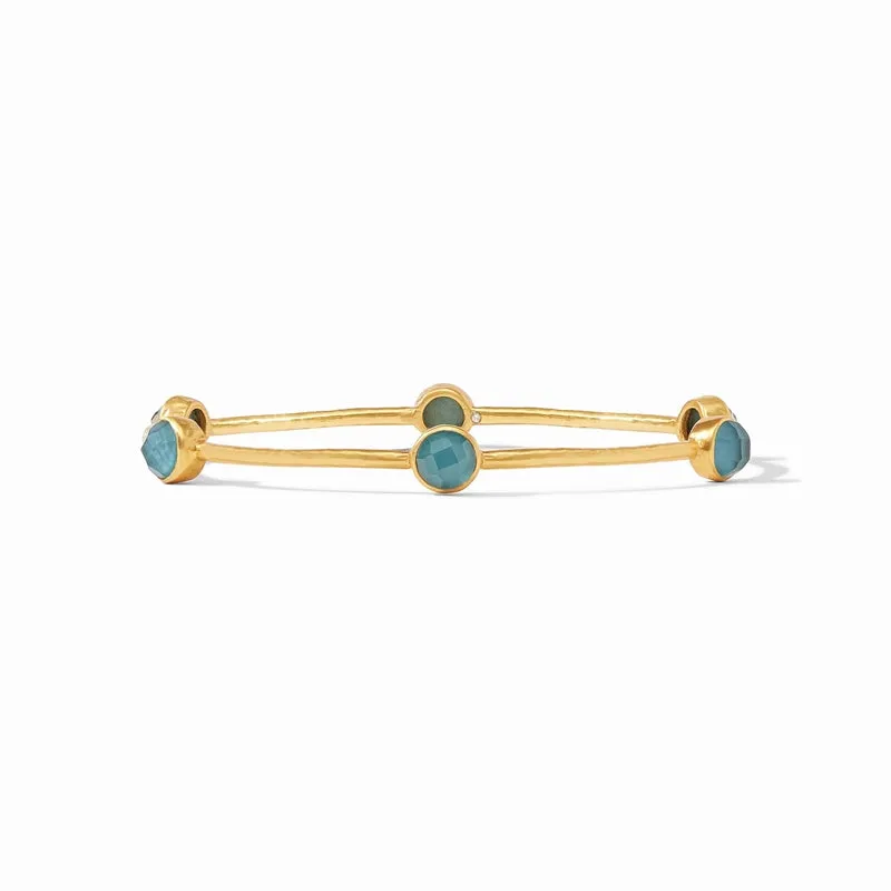 Milano Luxe Iridescent Peacock Blue Bangles