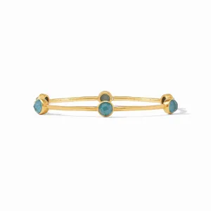 Milano Luxe Iridescent Peacock Blue Bangles