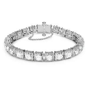 Millenia Bracelet, Square Cut Crystals, White, Rhodium Plated 5599202