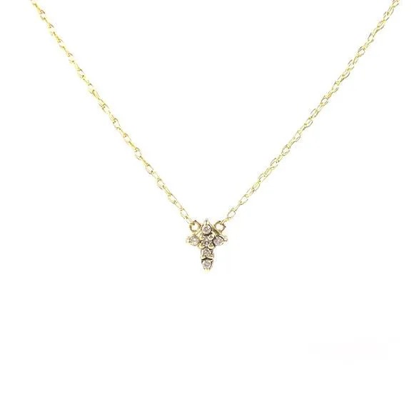 Mini Diamond Cross Necklace
