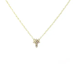 Mini Diamond Cross Necklace