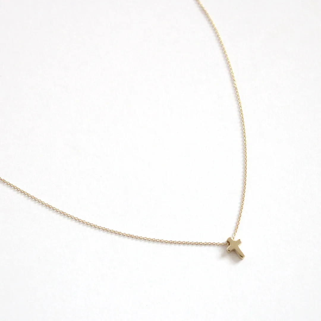 Mini Love Letter Cross Necklace