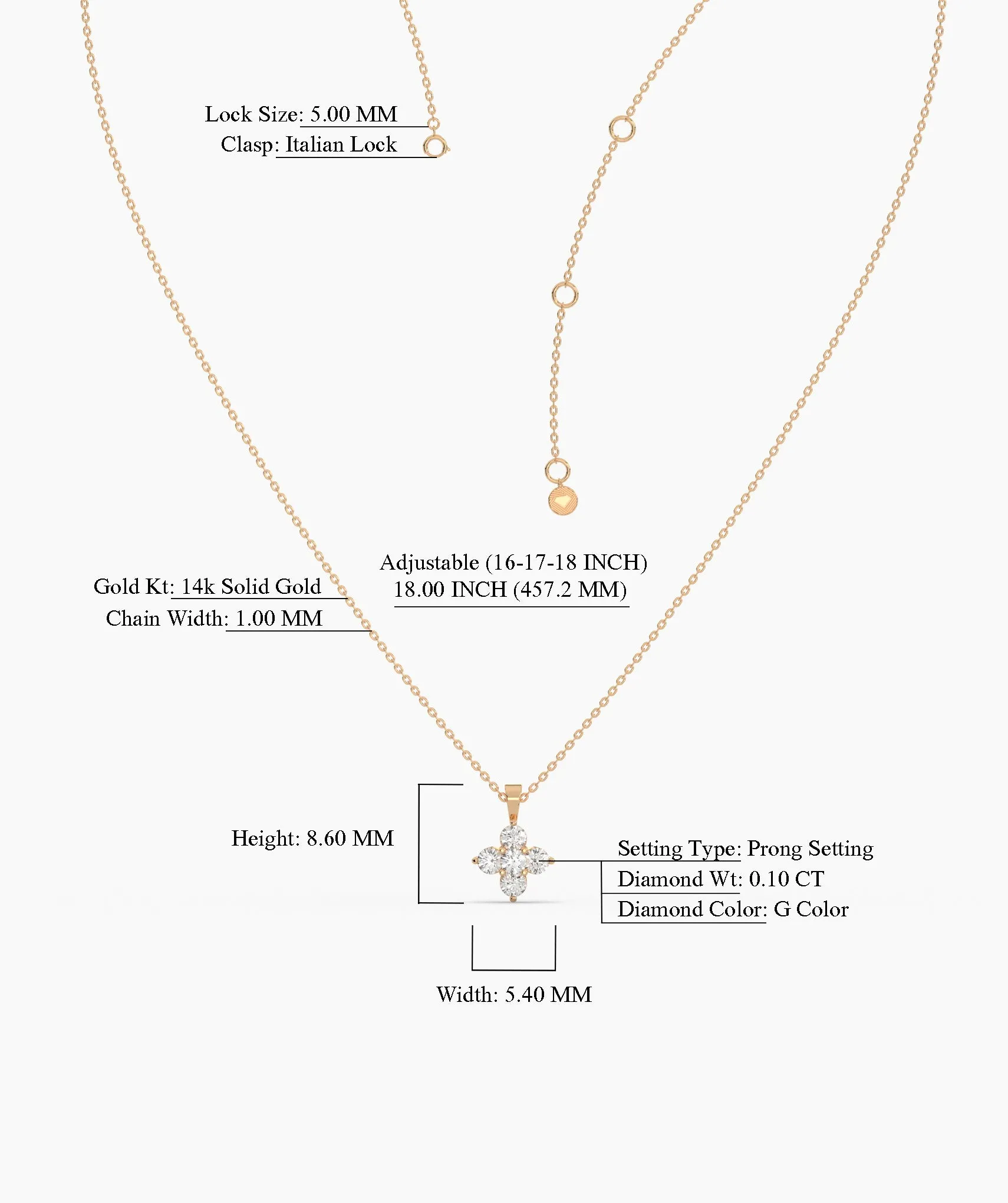 Minimalist Diamond Flower Necklace