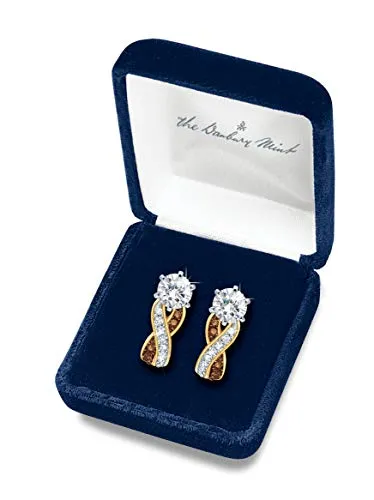 Mocha Swirl Diamonisse Earrings –14kt Gold-Plated – Simulated Diamonds –Perfect Gift for Yourself or a Special Someone #1010-003