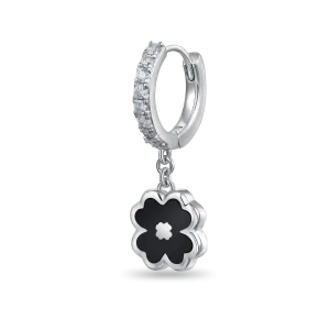 Moissanite Four-leaf Clover Dangly Earring