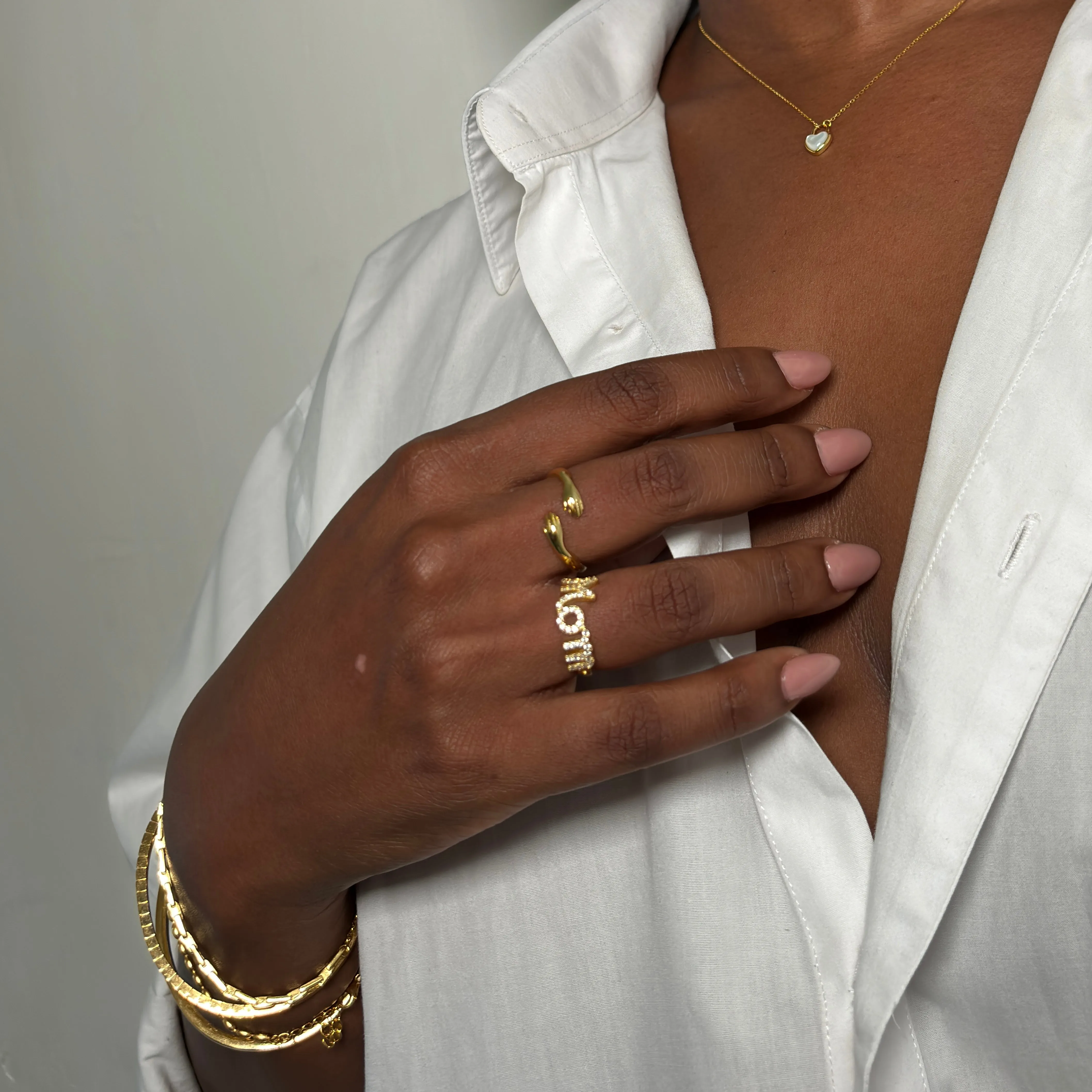 Mom CZ Ring
