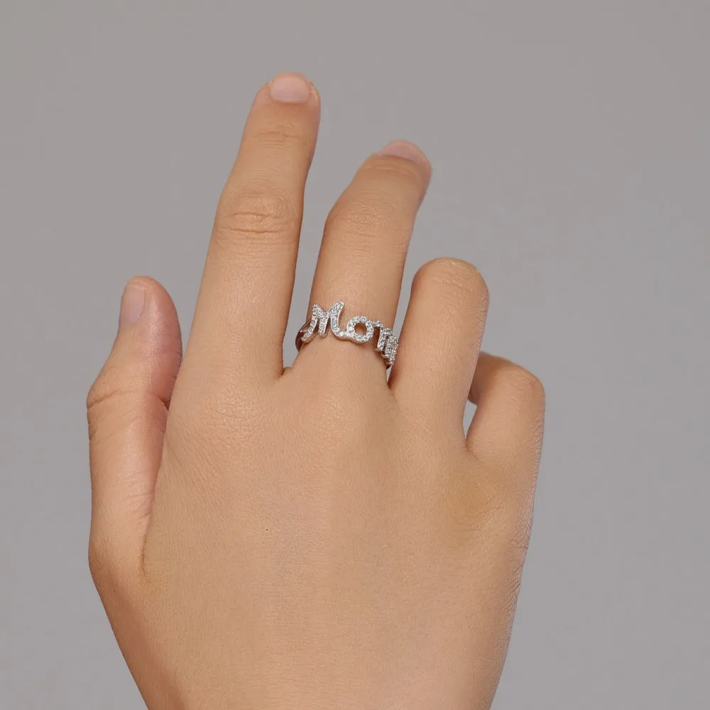 Mom CZ Ring