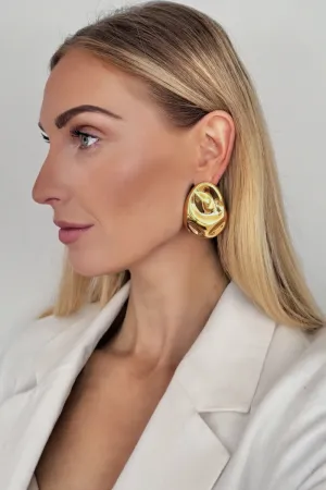 Monte Carlo Indent Oval Earrings