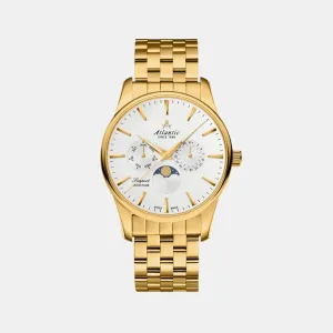 Moonphase Men Quartz Silver Dial Multi-Function Stainless Steel Watch 56555.45.21