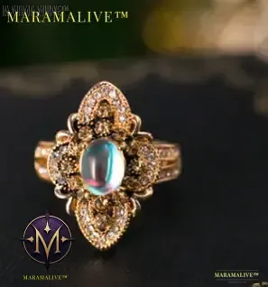 Moonstone Crystal Ring