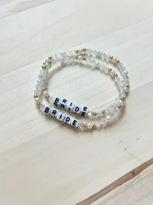 Mrs: Wedding Word Bracelet