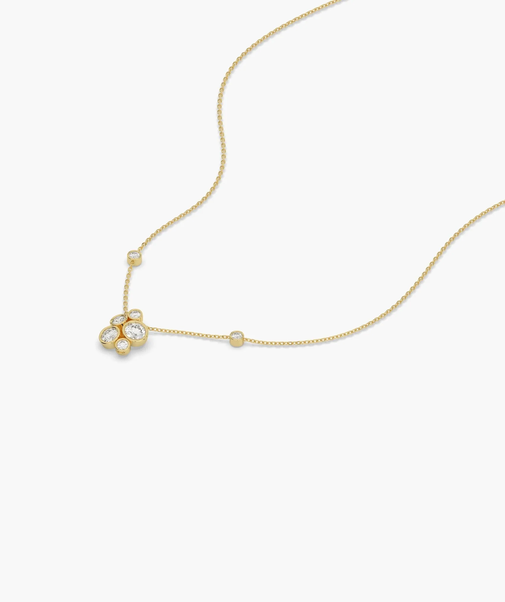 Multi-Diamond Bubble Necklace