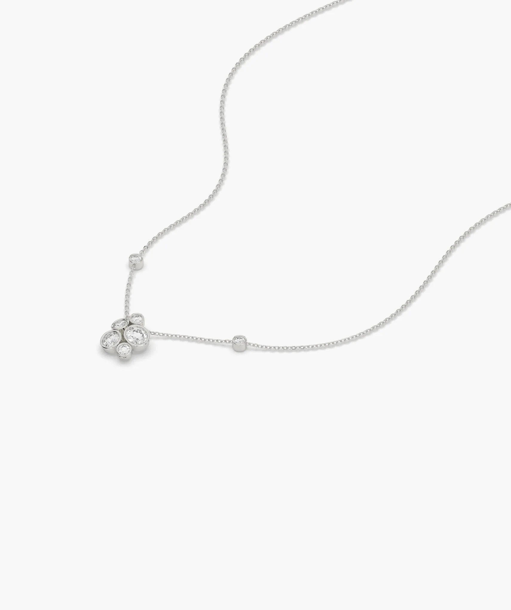 Multi-Diamond Bubble Necklace