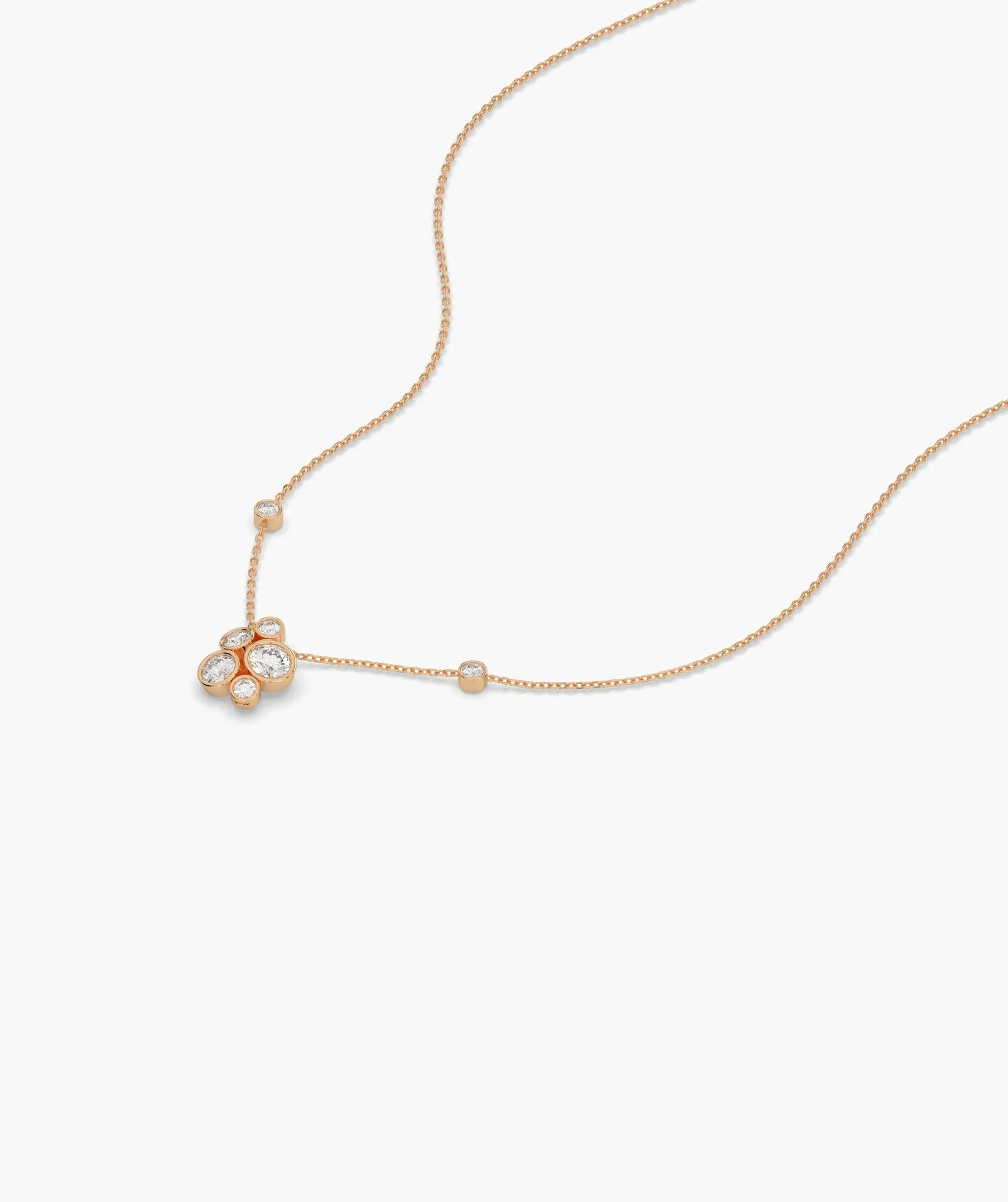 Multi-Diamond Bubble Necklace