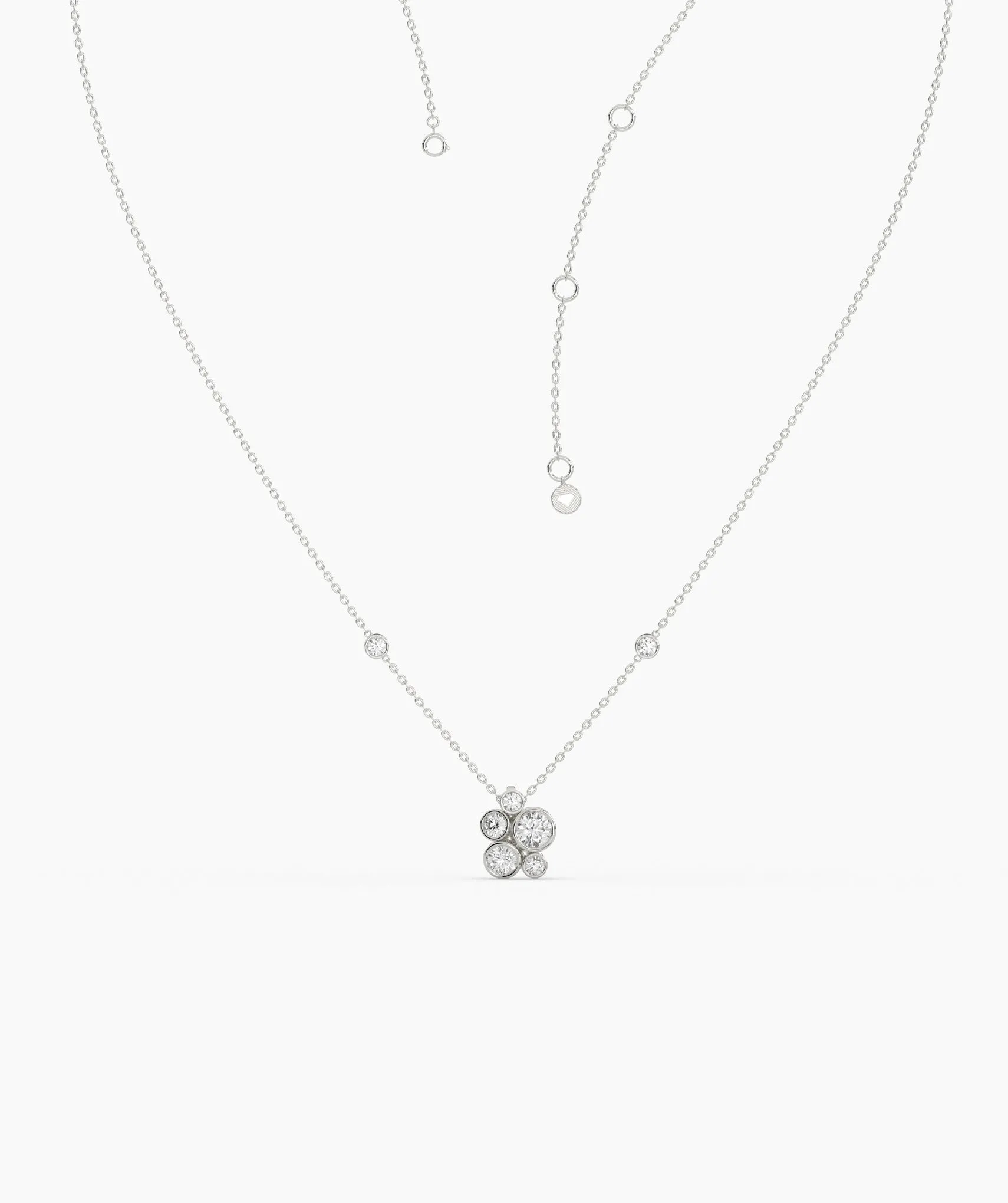 Multi-Diamond Bubble Necklace